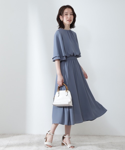 N.（N. Natural Beauty Basic）（エヌエヌナチュラルビューティーベーシック）の「◆ウエストシャーリングフレアワンピース（ワンピース・レディース・ブラック/ブルー/グリーン/モカ・MEDIUM）」の13枚目の写真