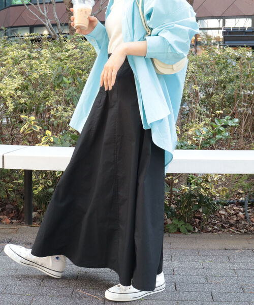 fredy repit(フレディレピ)の「タイプライターフレアスカート(スカート・レディース・カーキ/ブラック・36/38)」の2枚目の写真