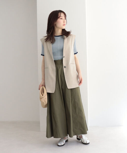 美品★ リブコンビタイプライタースカート SEA TYPEWRITER DRAPE SKIRT