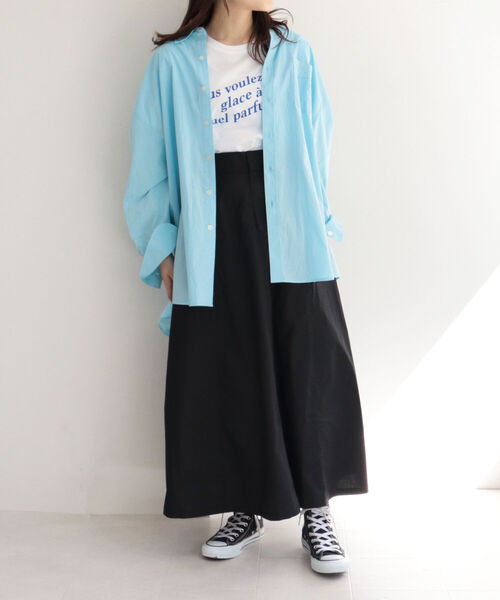 fredy repit(フレディレピ)の「タイプライターフレアスカート(スカート・レディース・カーキ/ブラック・36/38)」の11枚目の写真