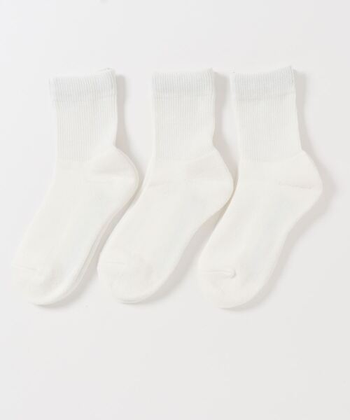 JACKSON MATISSE（ジャクソンマティス）の「【JACKSON MATISSE/ジャクソンマティス】FRUIT OF THE LOOM×JM Logo 3Pack QUARTER SOCKS（靴下）（ソックス/靴下・メンズ・ホワイト/ブラック・23-25/25-27）」の5枚目の写真