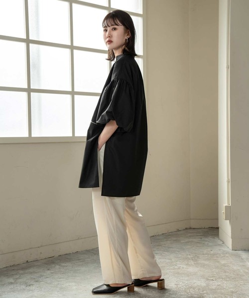 Amiur(エミレ)の「front pleats puff sleeve blouse(シャツ/ブラウス・レディース・ホワイト/ブラック・FREE)」の17枚目の写真