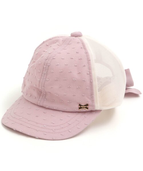 apres les cours(アプレレクール)の「リボンメッシュキャップ(キャップ・キッズ・チェック/ラベンダー/サックスブルー・58/54/50)」の3枚目の写真