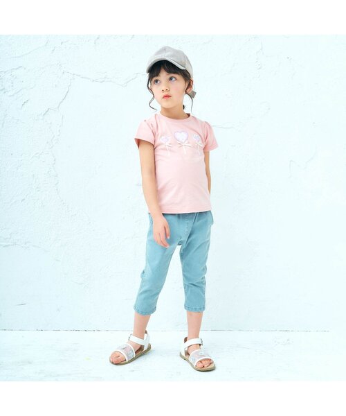 apres les cours(アプレレクール)の「リボンメッシュキャップ(キャップ・キッズ・チェック/ラベンダー/サックスブルー・58/54/50)」の4枚目の写真