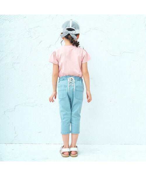 apres les cours(アプレレクール)の「リボンメッシュキャップ(キャップ・キッズ・チェック/ラベンダー/サックスブルー・58/54/50)」の5枚目の写真