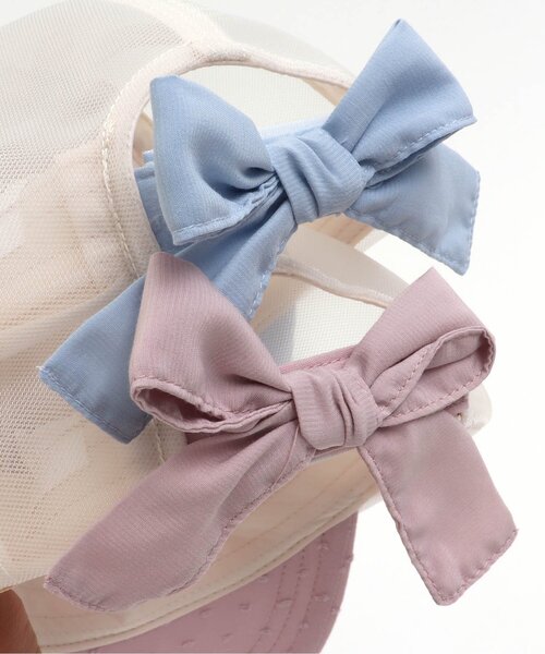 apres les cours(アプレレクール)の「リボンメッシュキャップ(キャップ・キッズ・チェック/ラベンダー/サックスブルー・58/54/50)」の17枚目の写真