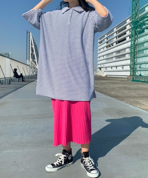 lala Born（ララボーン）の「ライトニットカラースカート（スカート・レディース・ブラック/ピンク/イエロー/オレンジ/ミント・FREE）」の18枚目の写真