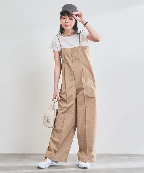 coen（コーエン）の「【2セットアイテム】Tシャツ×キャミサロペット（サロペット/オーバーオール・レディース・ブラック/ダークグレー/ベージュ・M/L）」の16枚目の写真