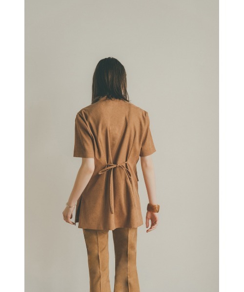 シャツ/ブラウス(半袖/袖なし) CLANE corduroy stand collar shirt CLANE（クラネ）の「CORDUROY STAND COLLAR SHIRT（シャツ/ブラウス