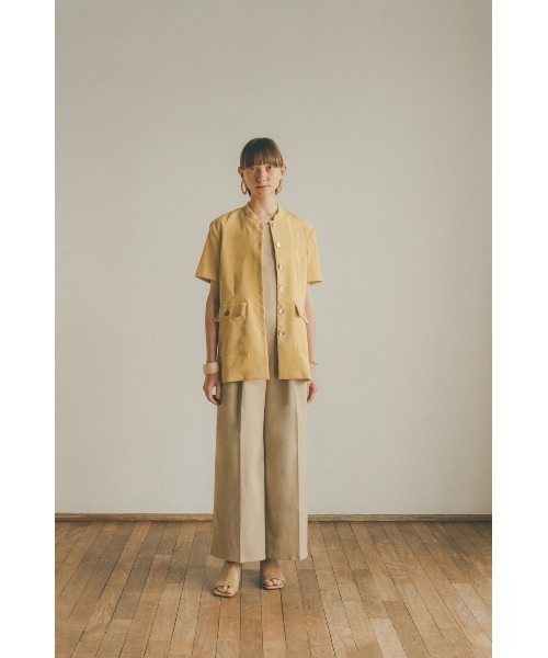 シャツ/ブラウス(半袖/袖なし) CLANE - CLANE corduroy stand collar shirt CLANE - クラネ CORDUROY STAND COLLAR SHIRTの通販 by shop82
