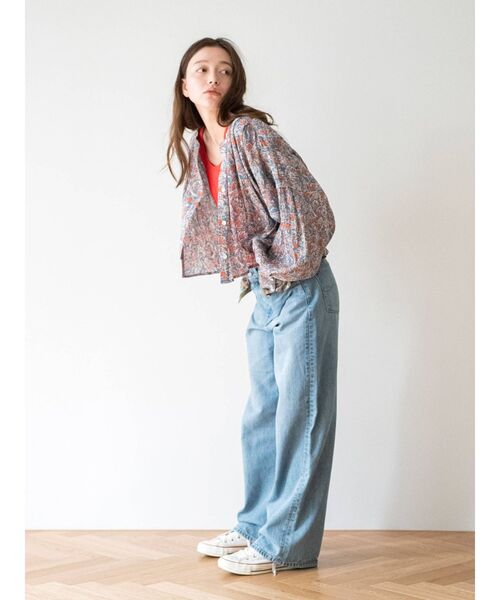 Ungrid（アングリッド）の「ハイウエストオーガニックコットンルーズデニム（デニムパンツ・レディース・ブルー/ブラック・24inch/25inch/26inch）」の9枚目の写真