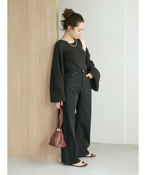 Ungrid（アングリッド）の「ハイウエストオーガニックコットンルーズデニム（デニムパンツ・レディース・ブルー/ブラック・24inch/25inch/26inch）」の18枚目の写真