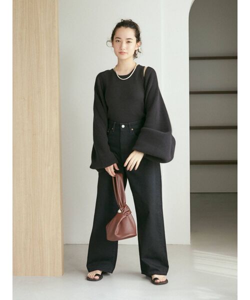 Ungrid（アングリッド）の「ハイウエストオーガニックコットンルーズデニム（デニムパンツ・レディース・ブルー/ブラック・24inch/25inch/26inch）」の19枚目の写真