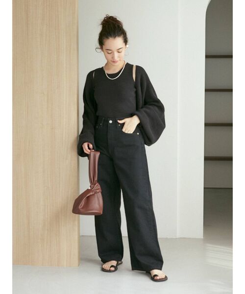 Ungrid（アングリッド）の「ハイウエストオーガニックコットンルーズデニム（デニムパンツ・レディース・ブルー/ブラック・24inch/25inch/26inch）」の20枚目の写真