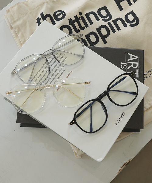 c.u.l】ユニセックス ビックフレーム 伊達メガネ スクエア cula390