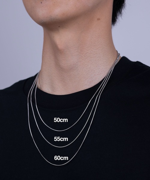 HYPE（ハイプ）の「【HYPE】ハイプ/ [シルバー]1mmスネークチェーン ネックレス/50cm,55cm,60cm（ネックレス・メンズ・シルバー・50cm/60cm/55cm）」の4枚目の写真