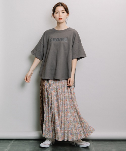 refinedworks(リファインドワークス)の「柄×柄manywayプリーツSK(スカート・レディース・ベージュ/ブラック・FREE)」の8枚目の写真
