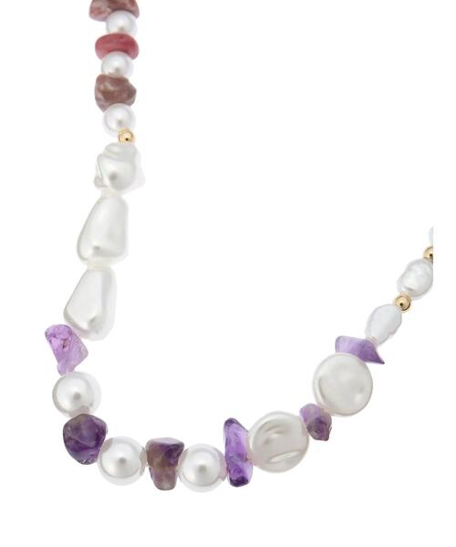 AMERICAN HOLIC（アメリカンホリック）の「天然石×変形パールMIXネックレス（ネックレス・レディース・ホワイト/ピンク・FREE）」の16枚目の写真