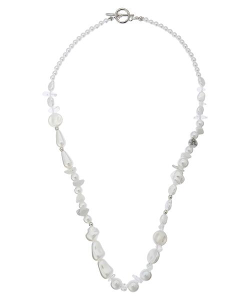 AMERICAN HOLIC（アメリカンホリック）の「天然石×変形パールMIXネックレス（ネックレス・レディース・ホワイト/ピンク・FREE）」の12枚目の写真