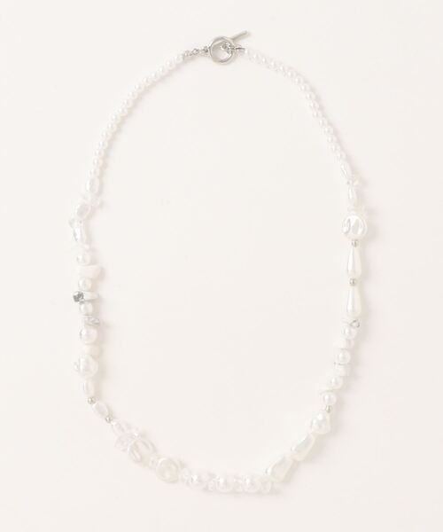 AMERICAN HOLIC（アメリカンホリック）の「天然石×変形パールMIXネックレス（ネックレス・レディース・ホワイト/ピンク・FREE）」の8枚目の写真