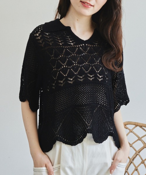 idem(イデム)の「【ZOZOTOWN限定】summer knit tops/サマーニットトップス(ニット/セーター・レディース・ブラック/イエロー/アイボリー・FREE)」の16枚目の写真