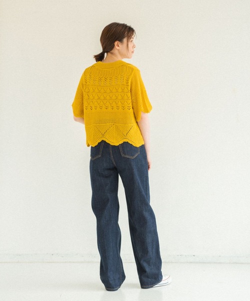idem(イデム)の「【ZOZOTOWN限定】summer knit tops/サマーニットトップス(ニット/セーター・レディース・ブラック/イエロー/アイボリー・FREE)」の12枚目の写真