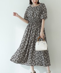 N.（N. Natural Beauty Basic）（エヌエヌナチュラルビューティーベーシック）の「【S Size Line】◆ビンテージフラワープリントワンピース（ワンピース・レディース）」