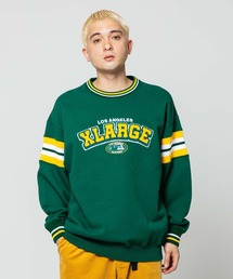 XLARGE | STRIPED SLEEVE TEAM LOGO CREWNECK SWEAT(スウェット)