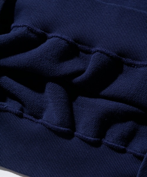 XLARGE（エクストララージ）の「STRIPED SLEEVE TEAM LOGO CREWNECK SWEAT（スウェット・メンズ・アッシュ/ネイビー/グリーン・S/XL/M/L）」の7枚目の写真