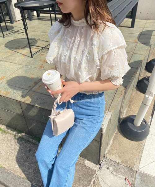 one after another NICE CLAUP（ワンアフターアナザーナイスクラップ）の「前後2WAYボウタイブラウス（シャツ/ブラウス・レディース・オフホワイト/ホワイト/ホワイト系その他・FREE）」の7枚目の写真