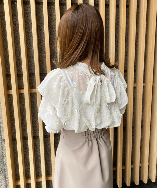 one after another NICE CLAUP（ワンアフターアナザーナイスクラップ）の「前後2WAYボウタイブラウス（シャツ/ブラウス・レディース・オフホワイト/ホワイト/ホワイト系その他・FREE）」の21枚目の写真