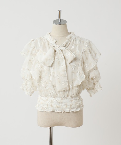 one after another NICE CLAUP（ワンアフターアナザーナイスクラップ）の「前後2WAYボウタイブラウス（シャツ/ブラウス・レディース・オフホワイト/ホワイト/ホワイト系その他・FREE）」の20枚目の写真