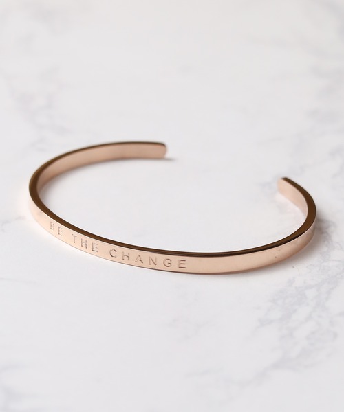 ARCHIVER（アーカイバ）の「【BK】【BE THE CHANGE】メタルブレス（バングル/リストバンド・レディース・シルバー/ゴールド/ブロンズ/ブラック・FREE）」の7枚目の写真