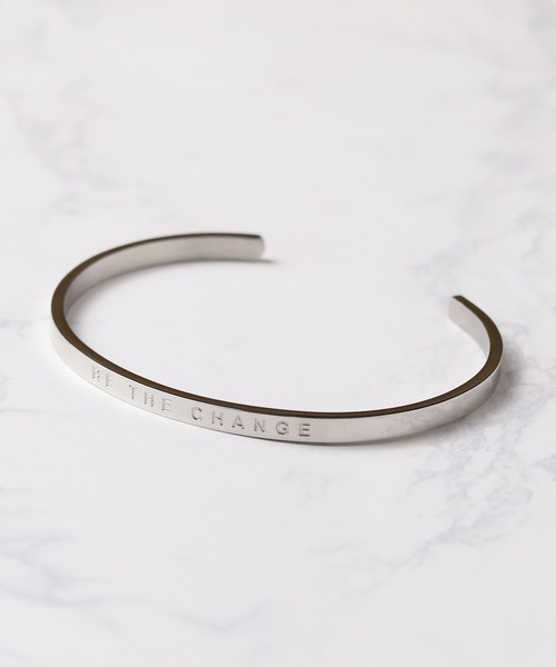 ARCHIVER（アーカイバ）の「【BK】【BE THE CHANGE】メタルブレス（バングル/リストバンド・レディース・シルバー/ゴールド/ブロンズ/ブラック・FREE）」の8枚目の写真