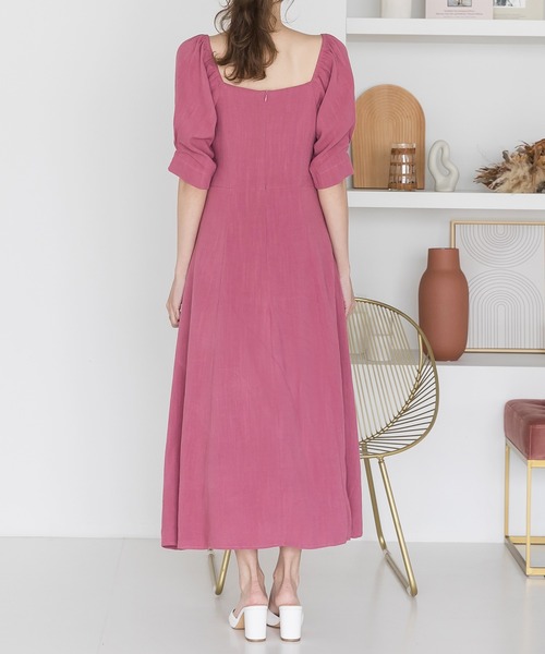 Julia Boutique(ジュリアブティック)の「2wayショルダーリネンマキシ丈ワンピース/22118(ワンピース・レディース・ブラック/ベージュ/ピンク・ONE)」の12枚目の写真