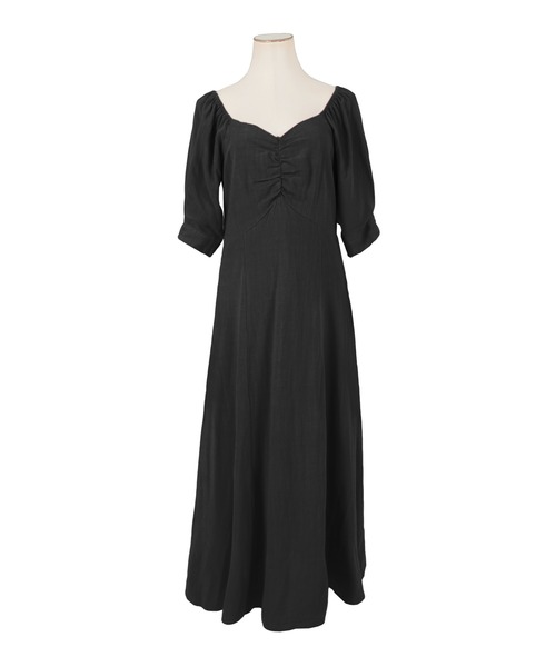 Julia Boutique(ジュリアブティック)の「2wayショルダーリネンマキシ丈ワンピース/22118(ワンピース・レディース・ブラック/ベージュ/ピンク・ONE)」の18枚目の写真