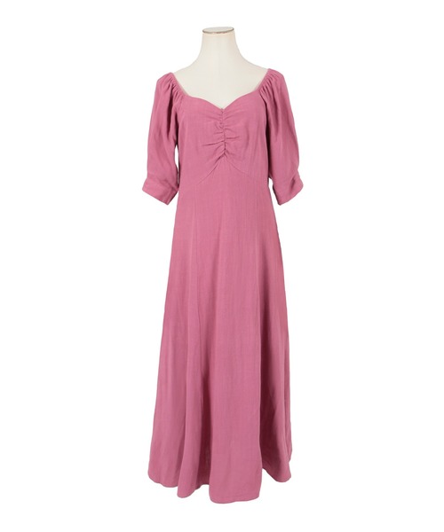 Julia Boutique(ジュリアブティック)の「2wayショルダーリネンマキシ丈ワンピース/22118(ワンピース・レディース・ブラック/ベージュ/ピンク・ONE)」の20枚目の写真