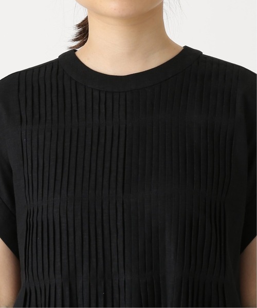 JOURNAL STANDARD relume（ジャーナルスタンダード　レリューム）の「《WEB限定追加2》レーヨンリネンピンタックフレンチスリーブワンピース（ワンピース・レディース・ブラック/ブルー・FREE）」の15枚目の写真