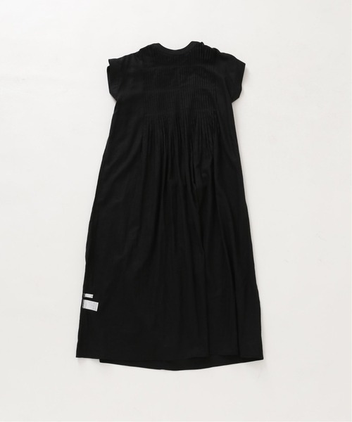 JOURNAL STANDARD relume（ジャーナルスタンダード　レリューム）の「《WEB限定追加2》レーヨンリネンピンタックフレンチスリーブワンピース（ワンピース・レディース・ブラック/ブルー・FREE）」の8枚目の写真