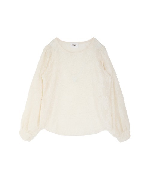 ACYM（アシーム）の「Flower lace ブラウス（シャツ/ブラウス・レディース・ブラック/アイボリー・FREE）」の4枚目の写真