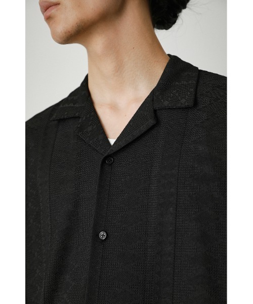 AZUL by moussy（アズールバイマウジー）の「ORTEGA JACQUARD SHIRT/オルテガジャカードシャツ（シャツ/ブラウス・メンズ・ライトカーキ/ブラック・LARGE/MEDIUM）」の9枚目の写真