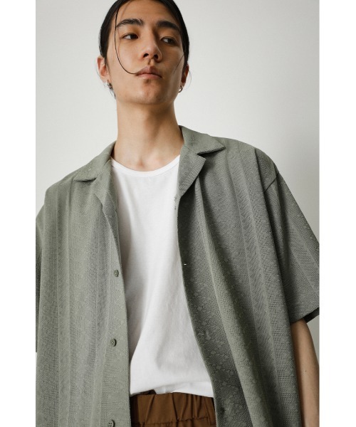 AZUL by moussy（アズールバイマウジー）の「ORTEGA JACQUARD SHIRT/オルテガジャカードシャツ（シャツ/ブラウス・メンズ・ライトカーキ/ブラック・LARGE/MEDIUM）」の13枚目の写真