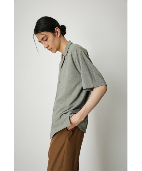 AZUL by moussy（アズールバイマウジー）の「ORTEGA JACQUARD SHIRT/オルテガジャカードシャツ（シャツ/ブラウス・メンズ・ライトカーキ/ブラック・LARGE/MEDIUM）」の16枚目の写真