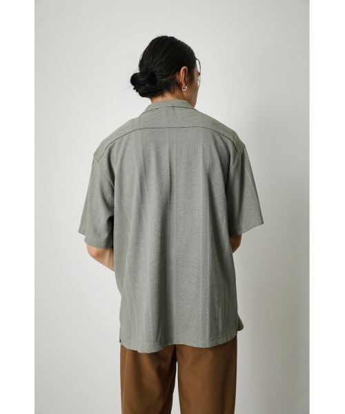 AZUL by moussy（アズールバイマウジー）の「ORTEGA JACQUARD SHIRT/オルテガジャカードシャツ（シャツ/ブラウス・メンズ・ライトカーキ/ブラック・LARGE/MEDIUM）」の17枚目の写真