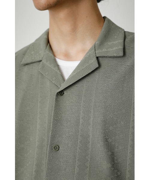 AZUL by moussy（アズールバイマウジー）の「ORTEGA JACQUARD SHIRT/オルテガジャカードシャツ（シャツ/ブラウス・メンズ・ライトカーキ/ブラック・LARGE/MEDIUM）」の18枚目の写真