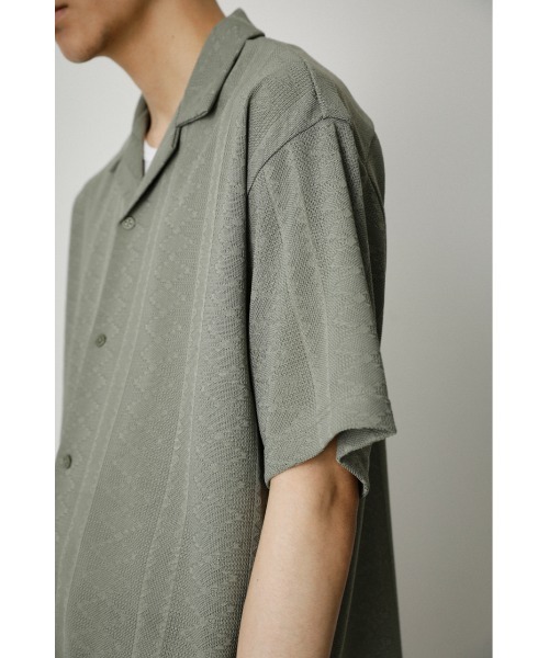 AZUL by moussy（アズールバイマウジー）の「ORTEGA JACQUARD SHIRT/オルテガジャカードシャツ（シャツ/ブラウス・メンズ・ライトカーキ/ブラック・LARGE/MEDIUM）」の19枚目の写真
