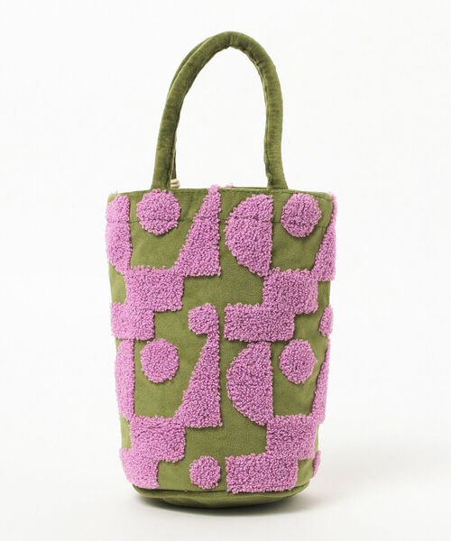 Ray BEAMS（レイビームス）の「beej × Ray BEAMS / 別注 Velvet Embroidery トートバッグ（トートバッグ・レディース・ベージュ/グリーン・ONE SIZE）」の10枚目の写真