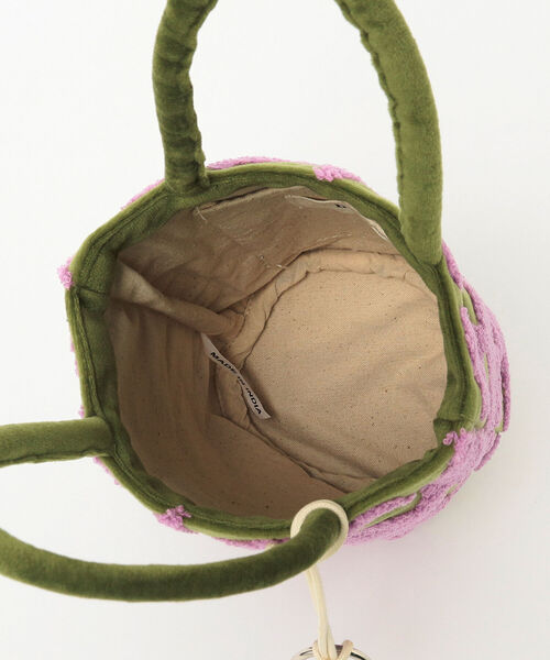 Ray BEAMS（レイビームス）の「beej × Ray BEAMS / 別注 Velvet Embroidery トートバッグ（トートバッグ・レディース・ベージュ/グリーン・ONE SIZE）」の13枚目の写真