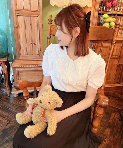 Clice de Paris（クリシェドゥパリス）の「K/フラワーフリル衿ブラウス（シャツ/ブラウス・レディース・ホワイト/アイボリー・ONESIZE）」の9枚目の写真