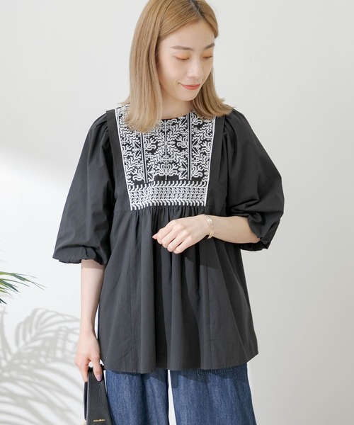 URBAN RESEARCH Sonny Label(アーバンリサーチサニーレーベル)の「バルーンスリーブ刺繍ブラウス(シャツ/ブラウス・レディース・オフホワイト/ブラック/グレー系その他・FREE)」の12枚目の写真